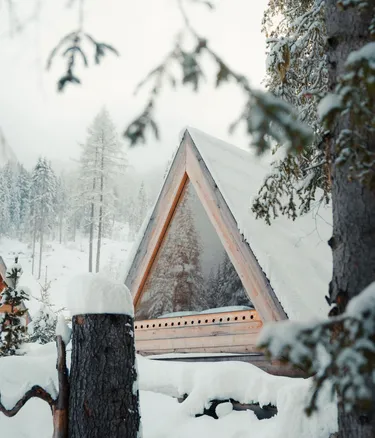 Winter A Frame Cabin 5