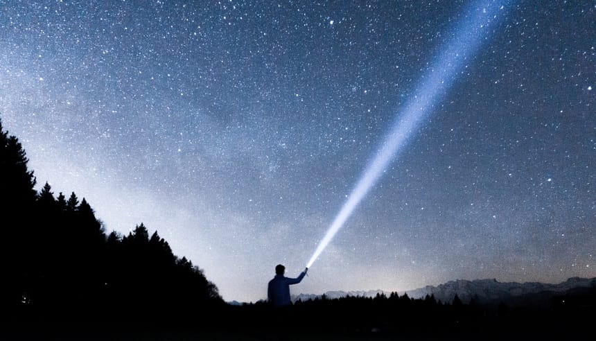 Cielo stellato sulle Dolomiti